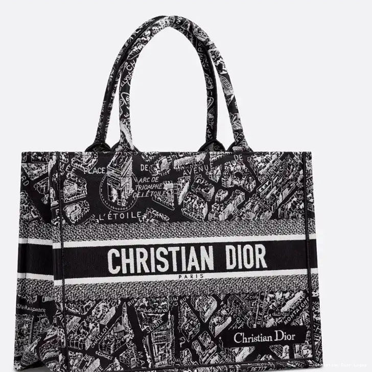 Cheap Canvas Dior Plan Book Paris de Motif Black Tote 0406 Luxury